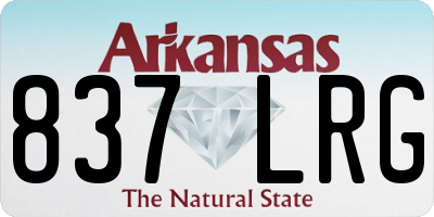 AR license plate 837LRG