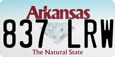 AR license plate 837LRW