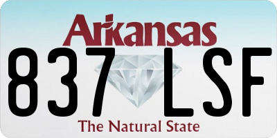 AR license plate 837LSF