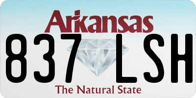 AR license plate 837LSH