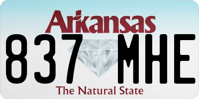 AR license plate 837MHE