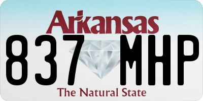 AR license plate 837MHP