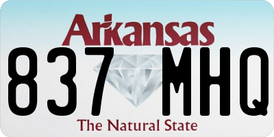 AR license plate 837MHQ