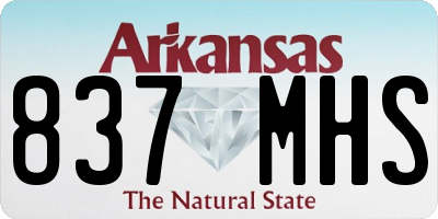 AR license plate 837MHS