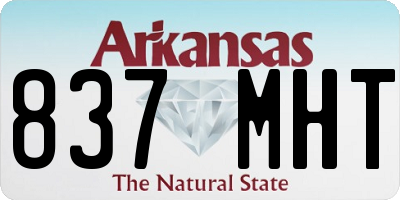 AR license plate 837MHT