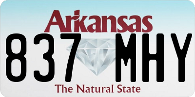 AR license plate 837MHY