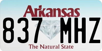 AR license plate 837MHZ