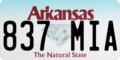 AR license plate 837MIA
