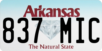 AR license plate 837MIC