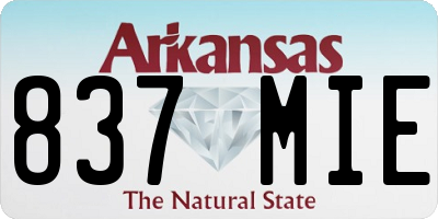 AR license plate 837MIE