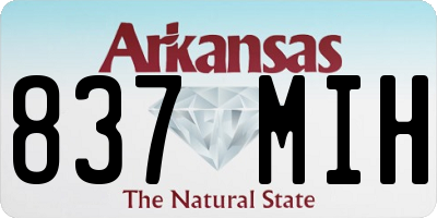 AR license plate 837MIH