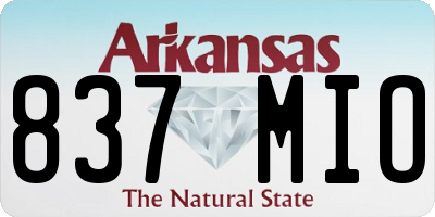 AR license plate 837MIO