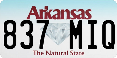 AR license plate 837MIQ