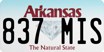AR license plate 837MIS
