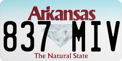 AR license plate 837MIV