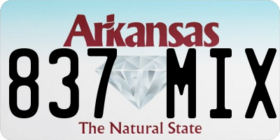 AR license plate 837MIX