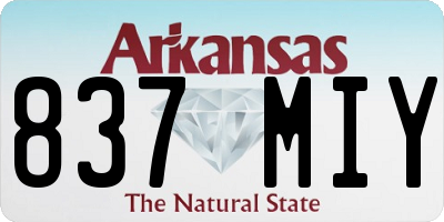 AR license plate 837MIY