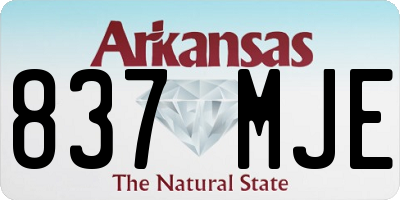 AR license plate 837MJE