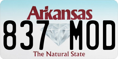 AR license plate 837MOD