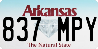 AR license plate 837MPY