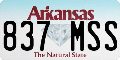 AR license plate 837MSS