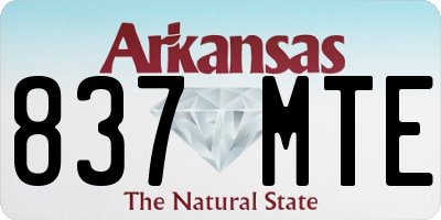 AR license plate 837MTE