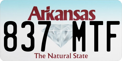 AR license plate 837MTF