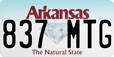 AR license plate 837MTG