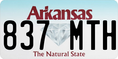 AR license plate 837MTH