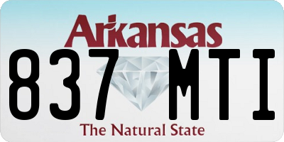 AR license plate 837MTI