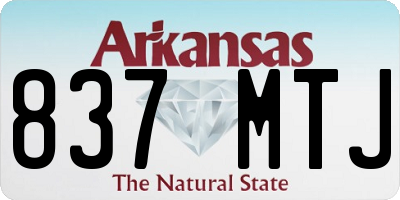 AR license plate 837MTJ