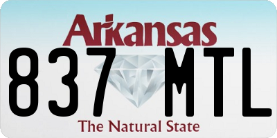 AR license plate 837MTL