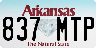 AR license plate 837MTP