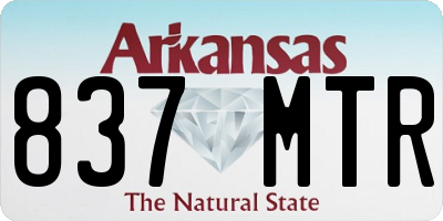 AR license plate 837MTR