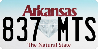AR license plate 837MTS