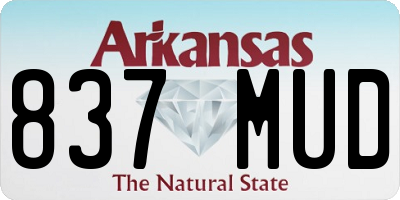 AR license plate 837MUD