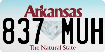 AR license plate 837MUH