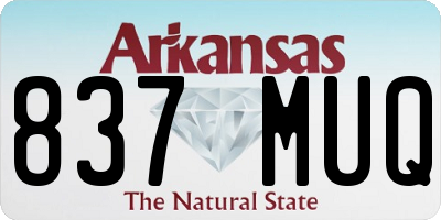 AR license plate 837MUQ