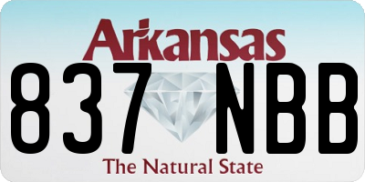 AR license plate 837NBB