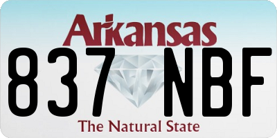 AR license plate 837NBF