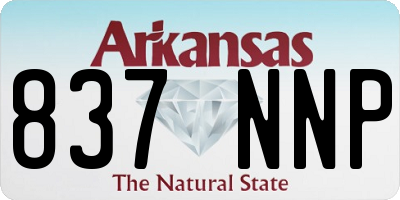 AR license plate 837NNP