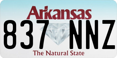 AR license plate 837NNZ