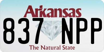 AR license plate 837NPP