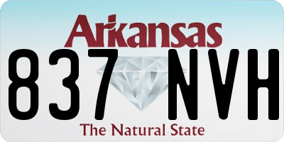 AR license plate 837NVH