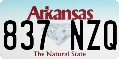AR license plate 837NZQ