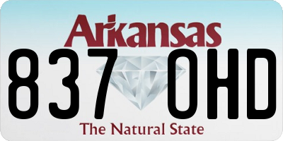 AR license plate 837OHD