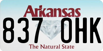 AR license plate 837OHK