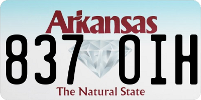 AR license plate 837OIH