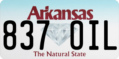 AR license plate 837OIL