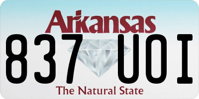 AR license plate 837UOI